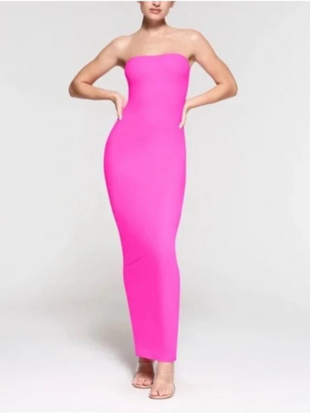 Skims Hot Pink Fits Everyone Tube Dress